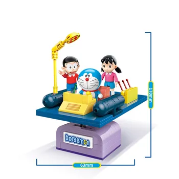 Vysoko Obnovené Doraemon Nobita Nobis Izba Montáž Time Machine Model Stavebné Bloky Auta Tehly Klasické Súpravy Deti Hračky Darček