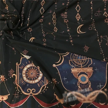 Tajomný Hviezdy Heslo Vytlačené Polyester Textílie Patchwork Šitie na Šaty, Blúzky, Vak Materiál DIY, Takže bytový Textil