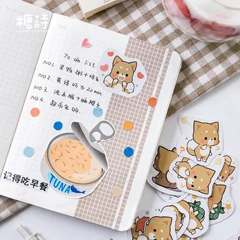 45Pcs/box Roztomilý Malý Shiba Inu Nálepky Notebook DIY Dekoratívne Samolepky Scrapbooking kancelárske potreby