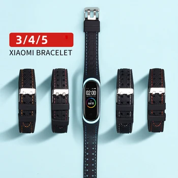 Silikónové Smart watchband Pre Xiao Mi band 6 5 4 3 Šport pásu Pre mi kapela 3/4/5 nahradenie náramok pre Amazfit pásmo 5 popruh