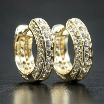 WUKALO Nové 925 Sterling Silver Šperky pre Ženy Micro Spevnené AAA CZ Kamenné Obvodové Náušnice pre Strany Všestranný Vyhlásenie Šperky
