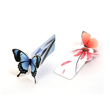 1pc Kawaii Animal Butterfly Záložku Kniha Kniha Známky Tvorivé Dekoratívne Papier Karty Školy Grafické efekty