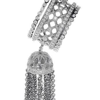 Boutique 925 Sterling Silver Strapce Krúžok Módne Šperky pre ženy, Jemné Šperky pre svadbu s Krištáľovo waterdrop Kameň