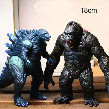 Godzilla VS King Kong Obrázok hračky Anime Figúrka Q Verzia 6 Palcový StatueMonster Bábika Model Ozdoby, Hračky, Darčekové