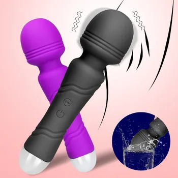 AV Čarovná Palička Vibrátor USB Nabíjanie Dual Motory Žena Masturbator Klitorisu Bradavky Stimulátor Masér Sexuálne Hračky pre Ženy