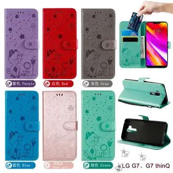Nárazník Mačka Prípadoch Pre LG G7 najpredávanejšie Kryt LG ThinQ K51 G9 G900 K52 G8S K50 G8 Velvet K51S K50S PU Kožené Peňaženky Flip Telefónu
