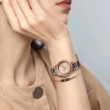 Keramika Popruh pre Samsung Galaxy Watch3 41mm 45mm Pásma 20 mm 22 mm Nerezová Oceľ Náramok pre Aktívny 2 40 mm 44 mm Náramok