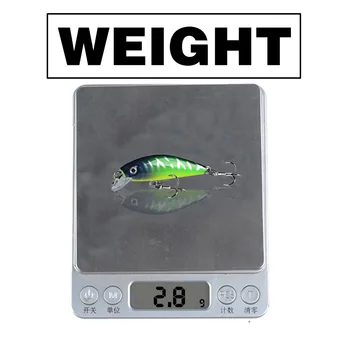 Nové Minnow Rybárske Lure 45mm 2,8 g Potopenie Pevného Návnadu Wobbler Prípravok Návnadu Crankbait Kapor Prekladané basy Pesca Rybárske náčinie SwimBait