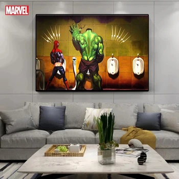 Vtipné Marvel Superhrdina Plagát Plátno Na Maľovanie Hulk, SpiderMan Film Hrdina Grafika Nástenná Maľba Quadro Tlač Umenie Domáce Dekorácie Deti