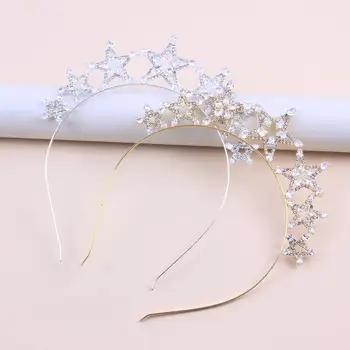 Stonefans Luxusné Šperky Star Cubic Zirconia hlavový most Vlasy Kus pre Ženy, Svadobné Tiara Vlasy Koruny Svadobné Hlavu Príslušenstvo