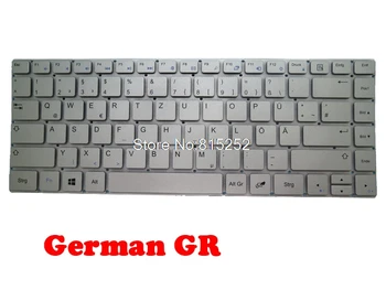 Notebook klávesnica Pre Trekstor Primebook C13 C13B Bez Rámu Striebro nemecký GR/Spojené Štáty americké NÁM NOVÉ