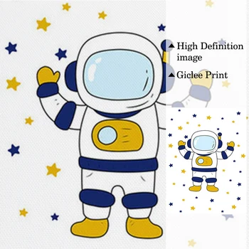 Cartoon Astronaut Priestor Plátno Na Maľovanie Škôlky Wall Art Dieťa Jednoduchý Plagát, Tlač Nordic Dieťa Dieťa Spálne Dekorácie, Obrázky