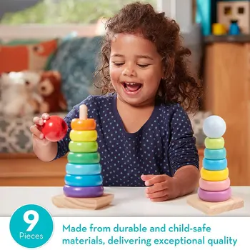 Rainbow Stohovanie Krúžok Veža Skladací Pohár Stapelring Bloky Plastové Batoľa Hračka Montessori Osvietenie vzdelávacie Dieťa Hračky