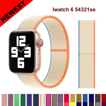 Nylon Popruh pre Apple hodinky kapela 44 mm 40 mm 42mm 38mm smartwatch náramok pás šport slučky náramok iWatch series 5 3 4 se 6 band
