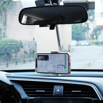 ANMONE Auto Zrkadlo Univerzálneho Držiaka Telefónu, GPS Navigáciu, Telefón Držiak Nastaviteľný Mobilný Telefón Stojan Do Auta Pre Xiao 8 9 Samsung