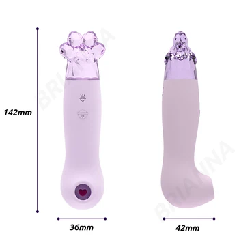 Víla klitorisu bulík Umelé crystal kamenné dekorácie sania vibrátor klitorálny stimulátor bradavky bulík sexuálne hračky pre ženy