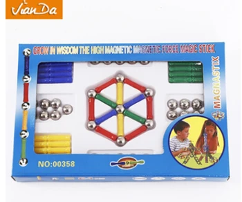 50 /37 Ks Magnetické tyče detské kreatívne ručné materiál, magnetické bloky vzdelávacie hračky