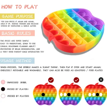 Rainbow Push Bublina Fidget Zmyslové Hračka Nové Push Bublina Fidget Relaxačná Hračky Pre Dospelých Deti Fidget Zmyslové Hračka