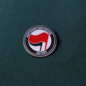 Antifaschistische Aktion Kovový Kolík (Červená/čierna) AFA Klasické Logo Brošňa Marxista Socialistickej Komunistickej Vintage Nemecko Príslušenstvo