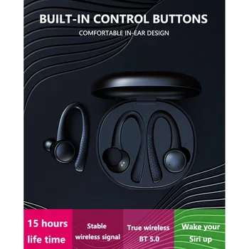 T7 Pro TWS Bezdrôtové Slúchadlá 5.0 Bluetooth Slúchadlá Športové Fitness HiFi Stereo Slúchadlá Pre Telefóny Headset S Nabíjanie Box