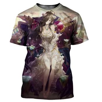 Japonsko, Anime Overlord Albedo 3D Vytlačené T-shirt Muži/ženy, Nové Módne Pohode Bežné Harajuku Štýl, T Košele Streetwear