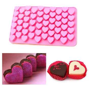 55 Otvory Mini Srdce Silikónové Torte Čokoláda, Cookies Pečenie Forma Na Ľadové Kocky Mydlo Formy Cupcake Pečieme Nástroje, Kuchynské Doplnky 2021