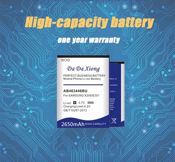 Da Da Xiong 2650mAh AB463446BU Batéria pre Samsung SGH-E251,SGH-E258,SGH-E350,SGH-E428,SGH-E500,SGH-E900,SGH-E908,SGH-M620