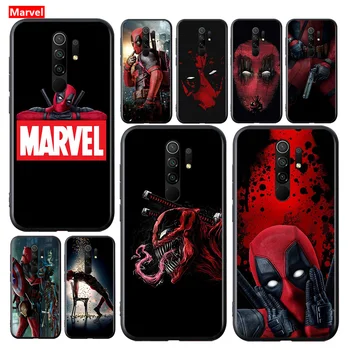 Marvel Avengers Super Hrdina Deadpool Pre Xiao Redmi 9A 9C 9 Prime ÍSŤ 8A 7A 8 7 Y3 S2 Y2 6A 6 5A 5 4X Pro Plus Black Telefón Prípade