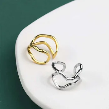 TUNGSTE Duté Geometrické Prstene Pre Ženy Móda Otvoriť Krúžok Spoločné Zvyškový Index Krúžok Šperky Prst Príslušenstvo