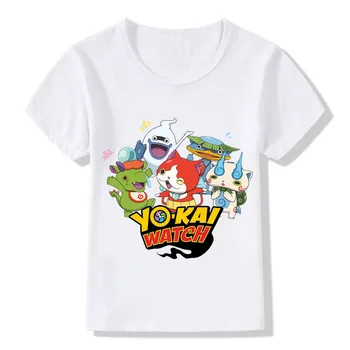 Deti Yo Kai Sledujte Cartoon Dizajn Funny T-Shirts Chlapci Dievčatá Topy Krátky Rukáv Tees Deti Ležérne Oblečenie Pre Batoľa,ooo5137