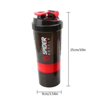 AA Módne 600 ml Plastových Užitočné Šport Telocvični Proteínový Prášok Shaker Mixer Cup Fľašu