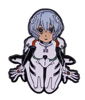 V pohode Anime Evangelion Tému Kolíky EVA 00 Pilot Sexi Klon Dievča Brošňa Berserk Mecha EVA-01 Odznak Otaku Classic Collection