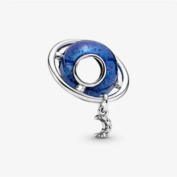 925 Sterling Silver Mesiac Okolo Zeme Perličiek Fit Pôvodnej 3 mm Náramok&Náramok Pre Ženy Narodeniny Módne Šperky Darček 2020 Nové