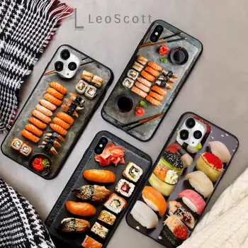 Japonskej kuchyne Sushi potravín Telefón puzdro pre iPhone 11 12 pro XS MAX 8 7 6 6 Plus X 5S SE 2020 XR Mäkké silikónové