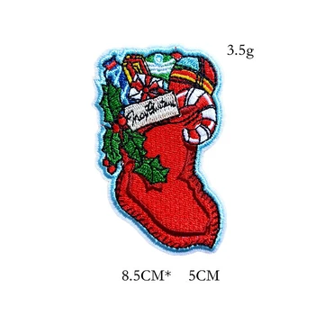 Hot predaj Vianočný Zvonček Elk Santa Claus Výšivky Škvrny Žehlička Na Odznaky Roztomilý Textílie Šiť Nálepky DIY Oblečenie, Džínsy Príslušenstvo