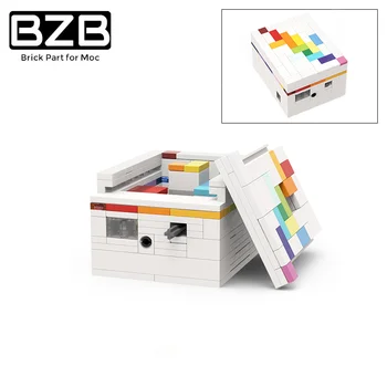 BZB MOC 43057 Rainbow Cestnej Puzzle Box Farebné Drahokamy Stavebné Bloky Model Dekoratívne Tehly Deti Mozog Hry, HOBBY Hračky Najlepšie Darčeky