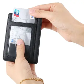 Slim RFID Blokovanie Kožené Peňaženky, Kreditné ID Kartu, Držiak na Kabelku Peniaze Prípade pre Mužov, Ženy