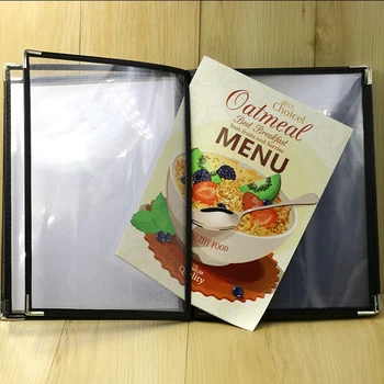 Transparentný Menu v Reštaurácii sa Vzťahuje na A4 Veľkosť Kniha Štýl Cafe Bar 6 Strán 12 Zobrazení