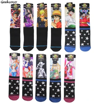 J2107 Módne Bavlnené Ponožky, Zábavné Anime Šťastný Osobnosti Posádky Ponožky Hip Hop Skateboard Dlhé Ponožky