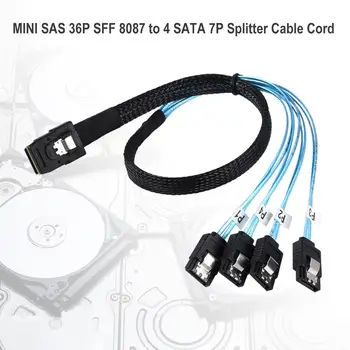 G0101 MINI SAS 36P SFF 8087 4 SATA 7P Kábel 0.5 m 12Gbps Pevný Disk pre Prenos Dát Splitter Kábel Príslušenstvo k Počítačom