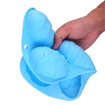 6-Dutiny Veľkonočné Vajíčko Tvarované Silikónové Čokoláda Formy 3D DIY Piecť Tortu Formy Vysokej Teplote Maker Formy Na Pečivo Hľuzovka 2021