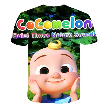 Deti detský Oblečenie Dievčatá 3D Tlač T-shirt Lete Cocomelon T Košele Dospievajúcich Chlapcov Komiksu, Anime Harajuku Dieťa, Batoľa Tee Topy