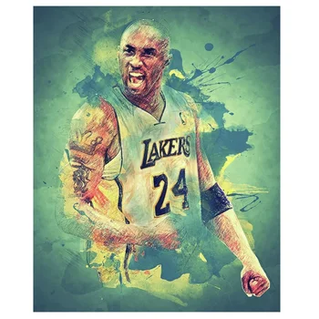 Diamond maľovanie Kobe Bean Bryant Kobe Bryant Basketbalová Hviezda Portrét Diamond výšivky Interiér nábytok, dekorácie, maliarstvo,