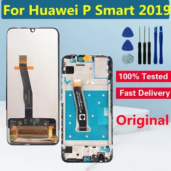 Pôvodný Pre Huawei P Smart 2019 LCD Displej Nahradenie Dotyk Digitalizátorom. Montáž POT-LX1/POT-LX1AF/POT-LX2J S Rámom