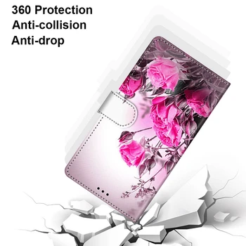 Luxusné Kožené Flip Peňaženky obal Pre Samsung A02S A01 A12 A32 A42 Kryt Závesu Galaxy A51 4G/5G A52 A71 A72 3D animovaný Telefón Taška