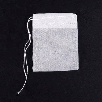 100 Ks Jednorazových Prázdne Vrecko Čaju String Tepelné Tesnenie Filtračný Papier