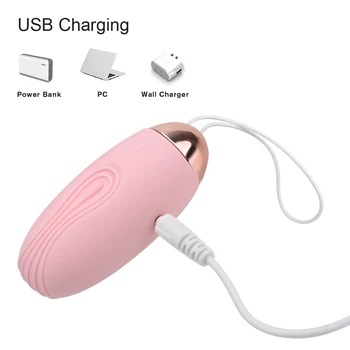 Skok Vajcia Vibrátor USB Nabíjanie Sexuálne Hračky Pre Ženy Bezdrôtové Diaľkové Ovládanie Stimuláciu Klitorisu 10 Frekvencia G-bod Vibrátory