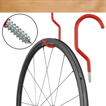 Ťažká Bicykla na Stenu Skrutku Utility Ramienka Bicykli Skladovanie Háčiky Wall Mount Oceľové Garáže Háčik Set Kit, Červená 6 Pack