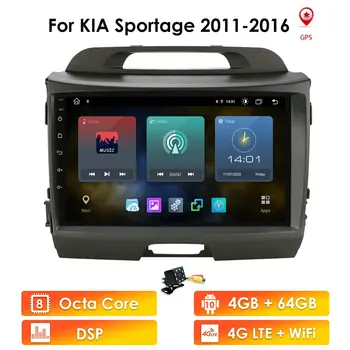 Autoradio 2G+32 G Android 10 Pre Kia Sportage 3 2010 2011 2012 2013 - 2016 autorádio Multimediálne Video Prehrávač, GPS Navigáciu