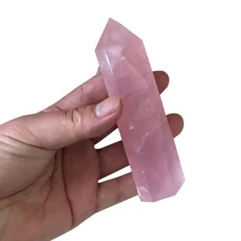2020 Nový Štýl 40-50mm Prírodné Skalné Pink Rose Kremeň Prútik Bod Liečivých Minerálnych Kameň, Spálne, Obývacia Izba Príslušenstvo